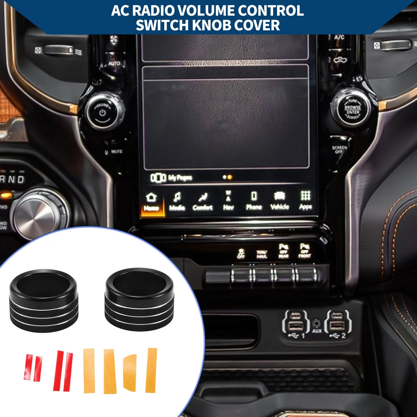 Knob Cover for Dodge RAM (2019-2022)