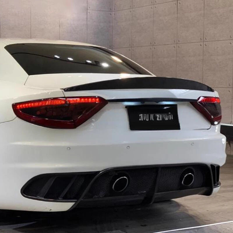Real Carbon Fiber Rear Trunk Spoiler Wing For Maserati GranTurismo GT 2007-2015