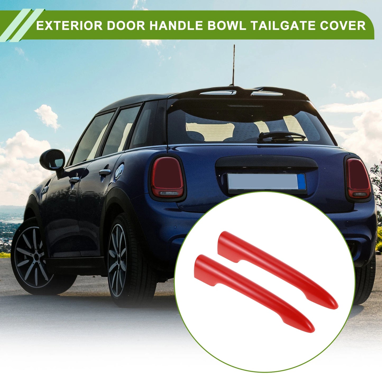 Rear Trunk Door Tailgate Handle Cover for BMW Mini Cooper F54 Clubman 2014+ Red