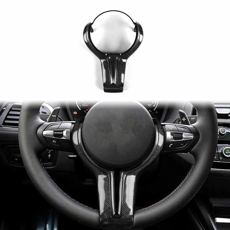 Soccer Patterns Carbon Fiber Steering Wheel Panel Replacement for BMW M2-6/X5/X6