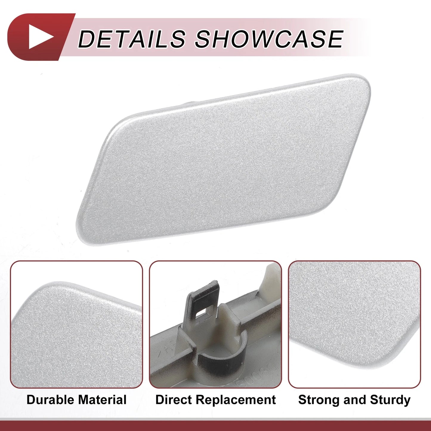 Front Left Washer Nozzle Cover for Lexus LX570 (2016-2021) - Silver Tone