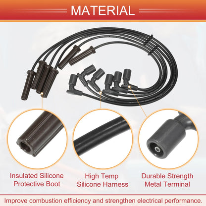 6 x Spark Plug Wire Ignition Coil Cable for Chevrolet Equinox
