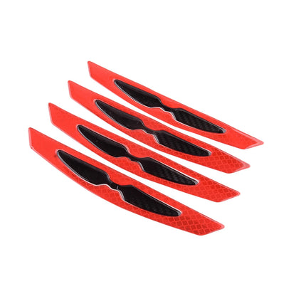 4pcs Red Car Door Edge Anti-Collision Strip Protector for Vehicle Decor