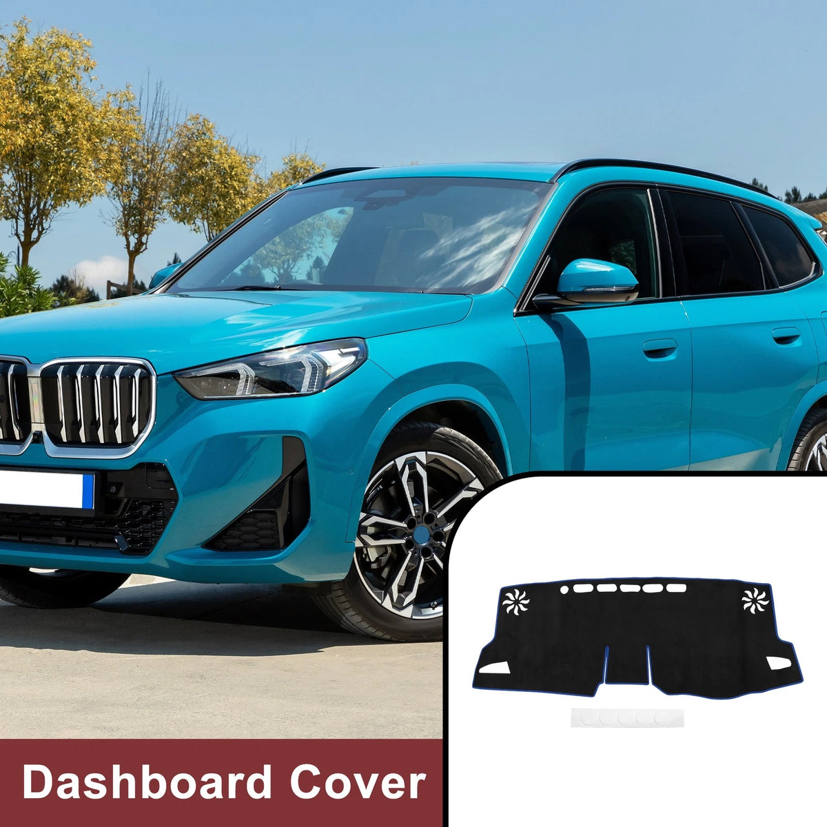 Dash Cover Mat for Toyota Corolla & Cross 10 Series Black Blue (2020-2023)