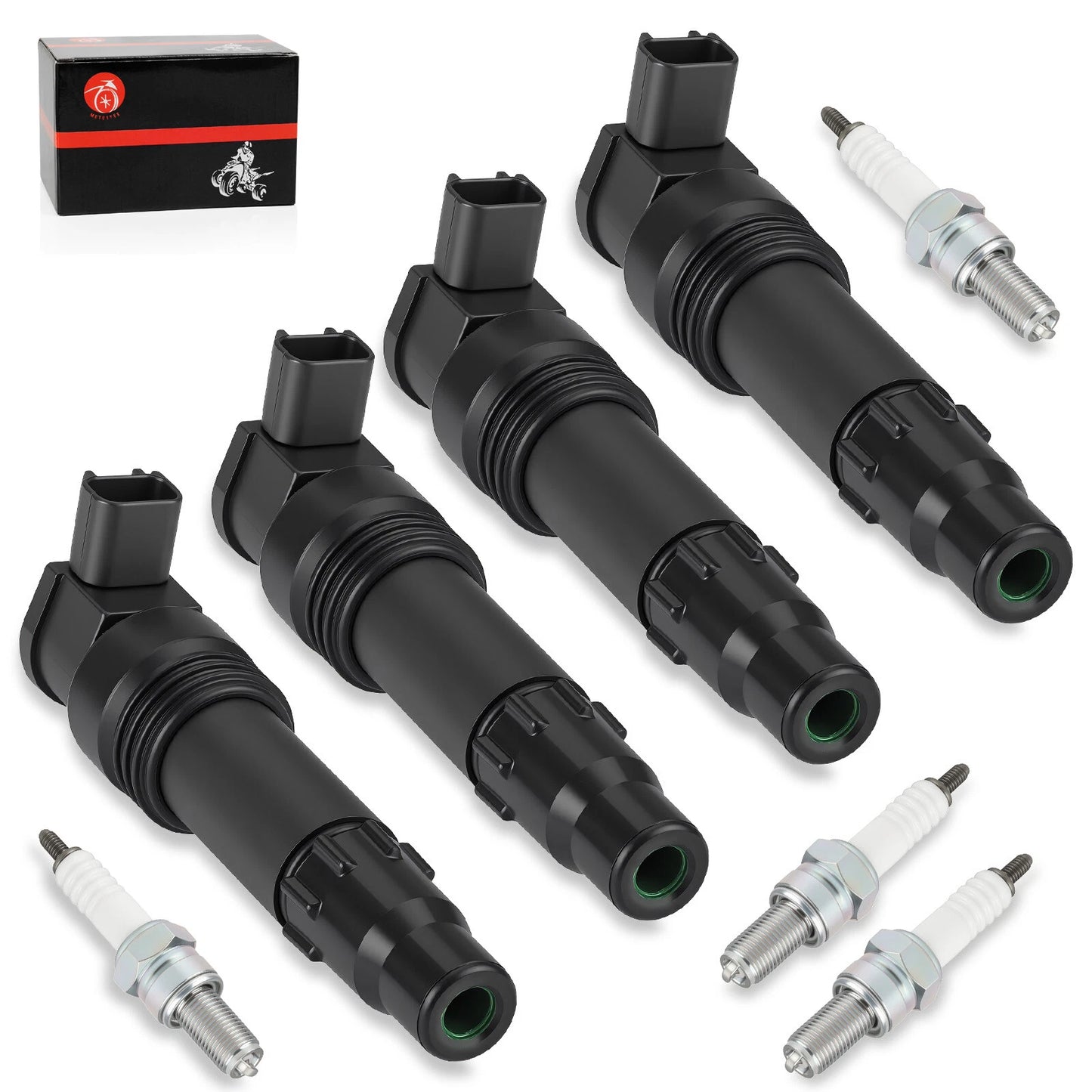 4 x Coils Iridium Spark Plugs for Suzuki Hayabusa GSX1300R (1999–2021)