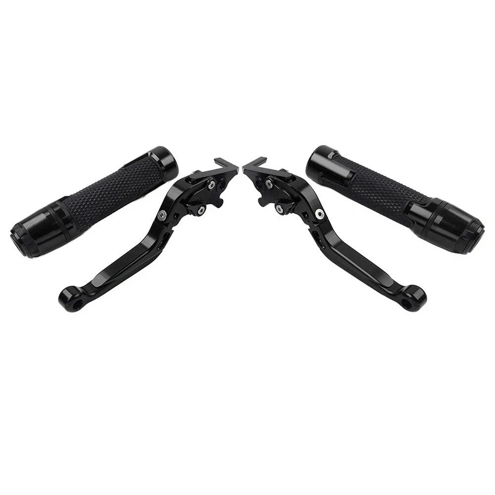 Black Extendable Brake Clutch Lever Grip Set for Yamaha YZF R1 R6
