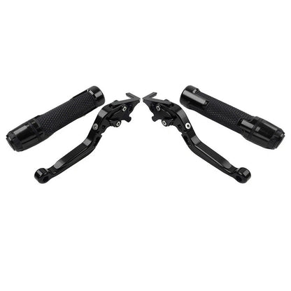 Black Extendable Brake Clutch Lever Grip Set for Yamaha YZF R1 R6