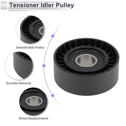 Drive Belt Idler Pulley for Porsche Cayenne (2011-2018) Black 1 x Piece