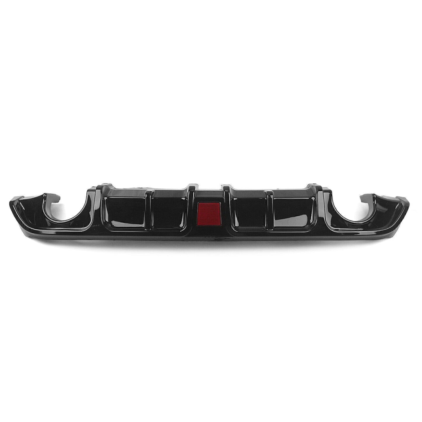 Rear Bumper Diffuser Lip for Infiniti Q60 (2017-2022) Gloss Black W/Light
