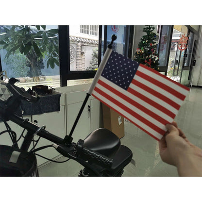 Universal Motorcycle Luggage Rack Mount for Yamaha - American USA Flag Pole