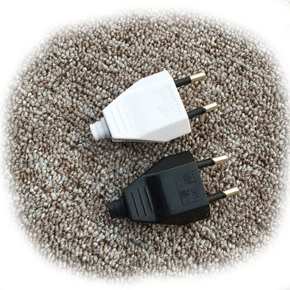 2pcs Rewireable 2 pin European EU Main plug 10A 250V Outlet Plug Adapter Cable