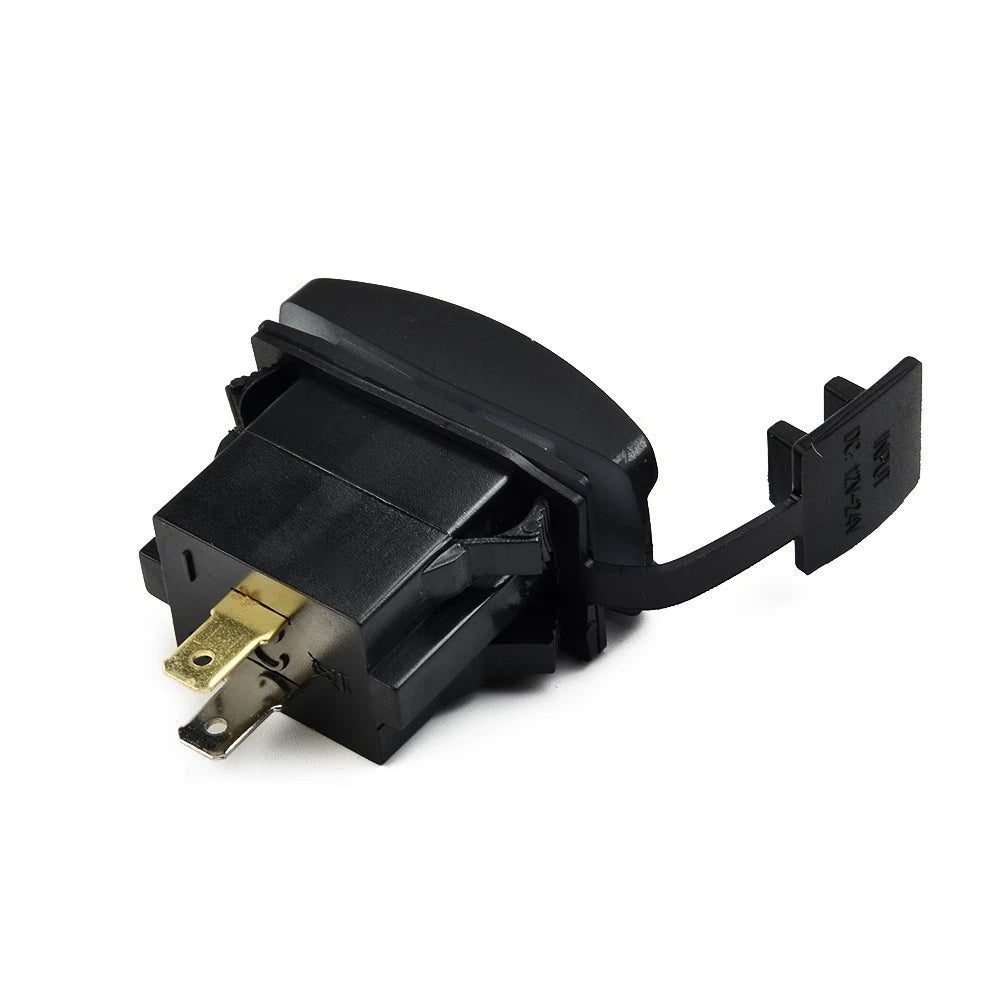 Unique Dual USB Charger with ARB Rocker Switch Blue LED Light for Car Boat