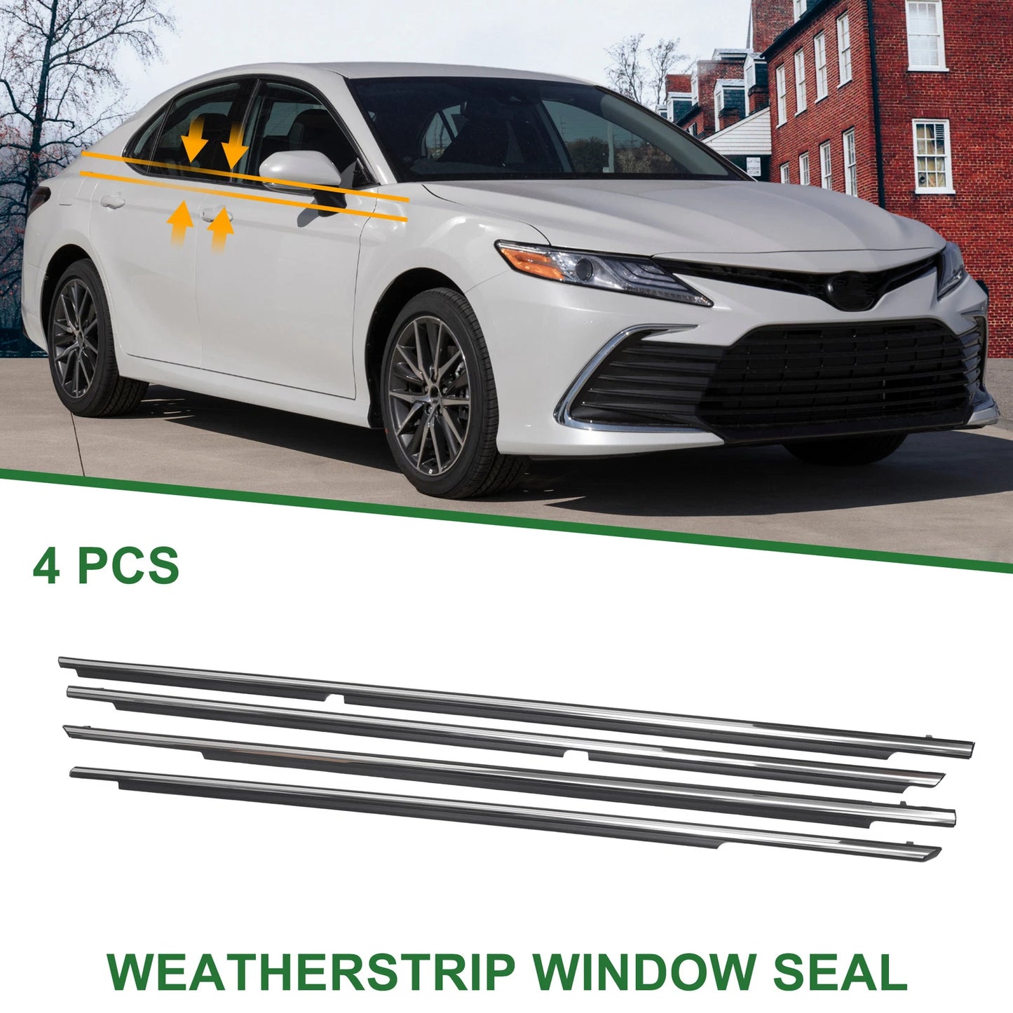 4pcs Weatherstrip Window Seal for Toyota Camry (2012-2014)