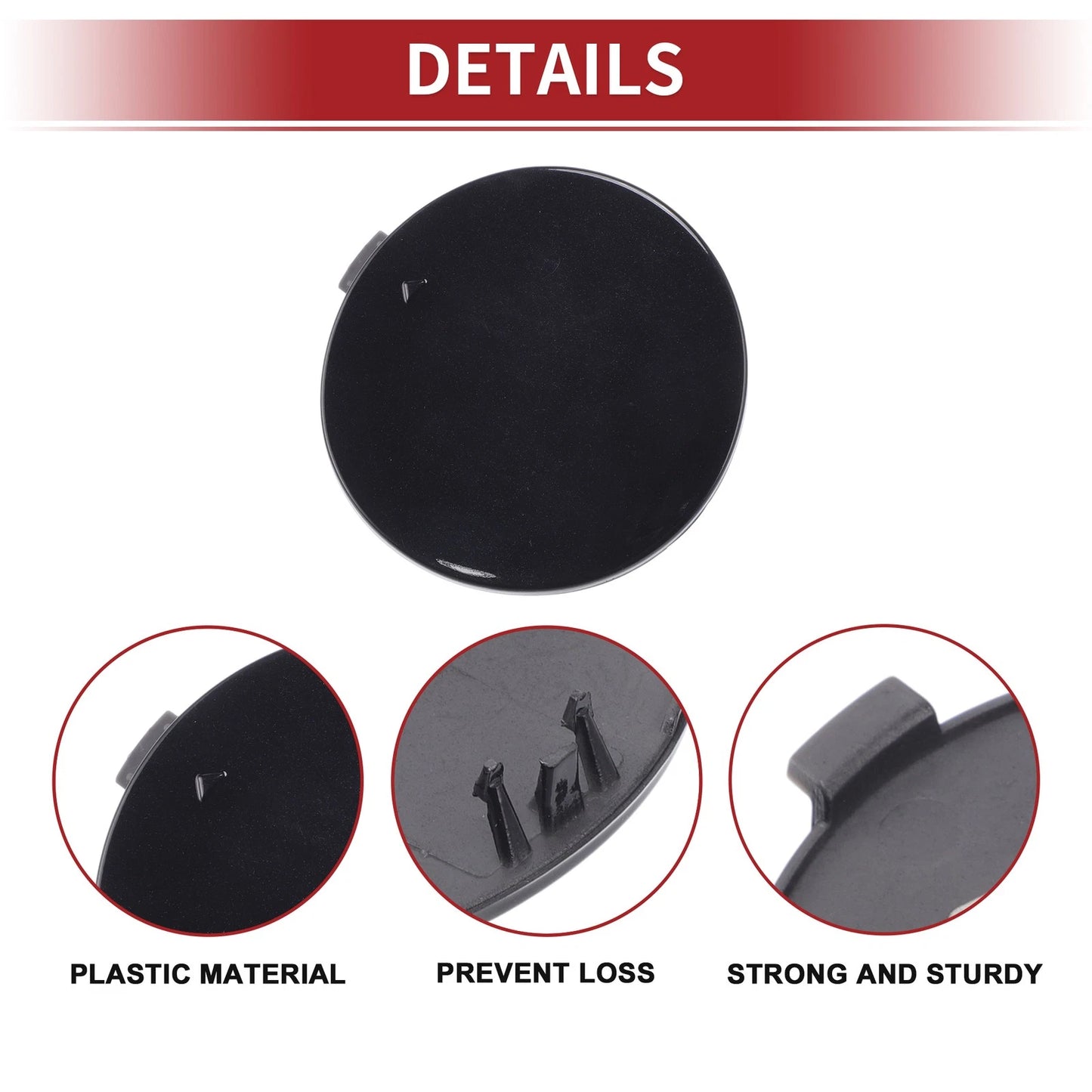 Front Bumper Tow Hook Cover for BMW X6 F16 M (2015 - 2019) Black