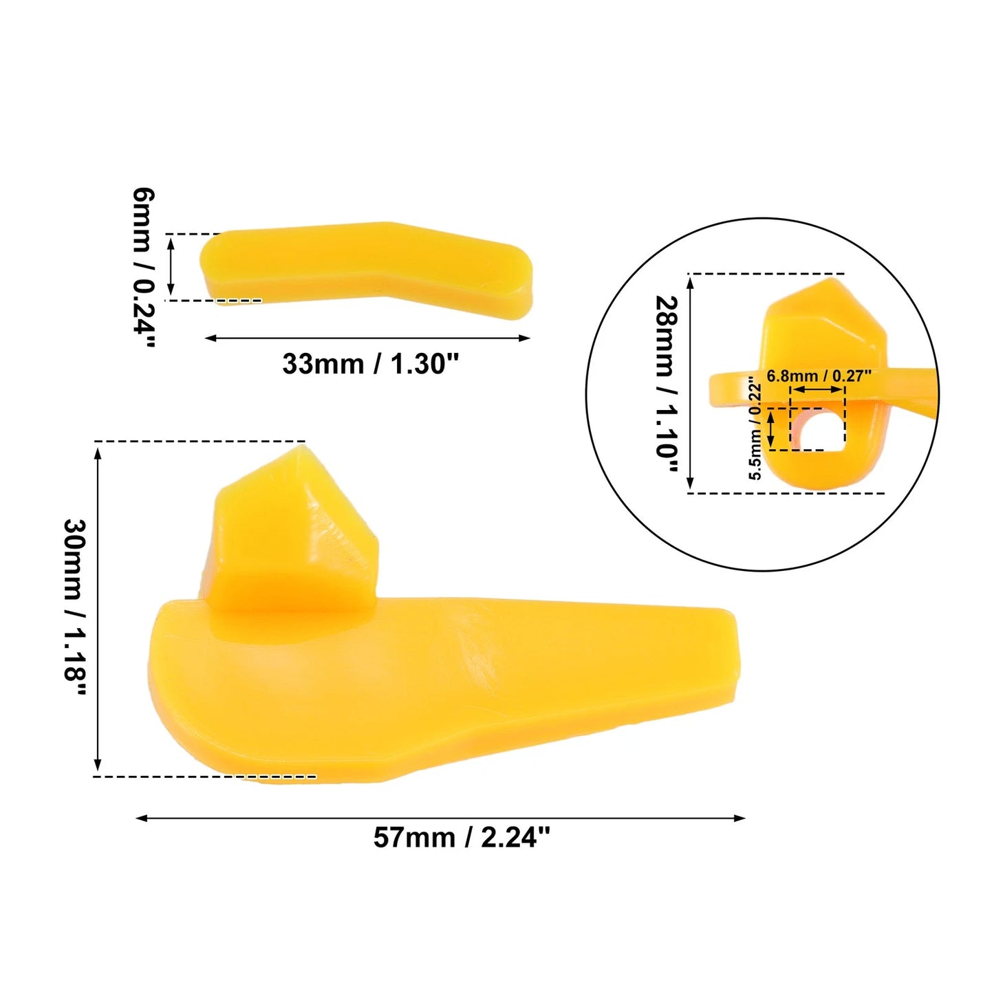 5 x Tire Demount Head Plastic Insert 2.24x1.18x1.10 for Motorcycle