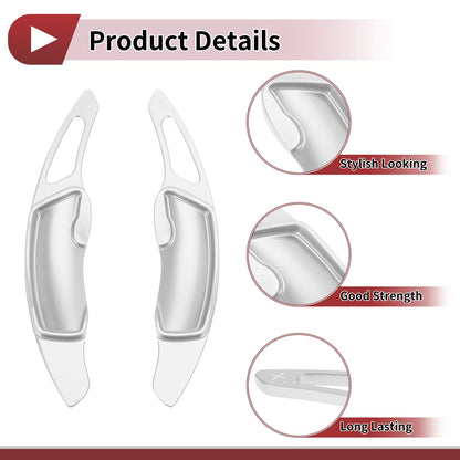 Silver Tone Aluminum Alloy Steering Wheel Paddles for Subaru Impreza (2008-2021)
