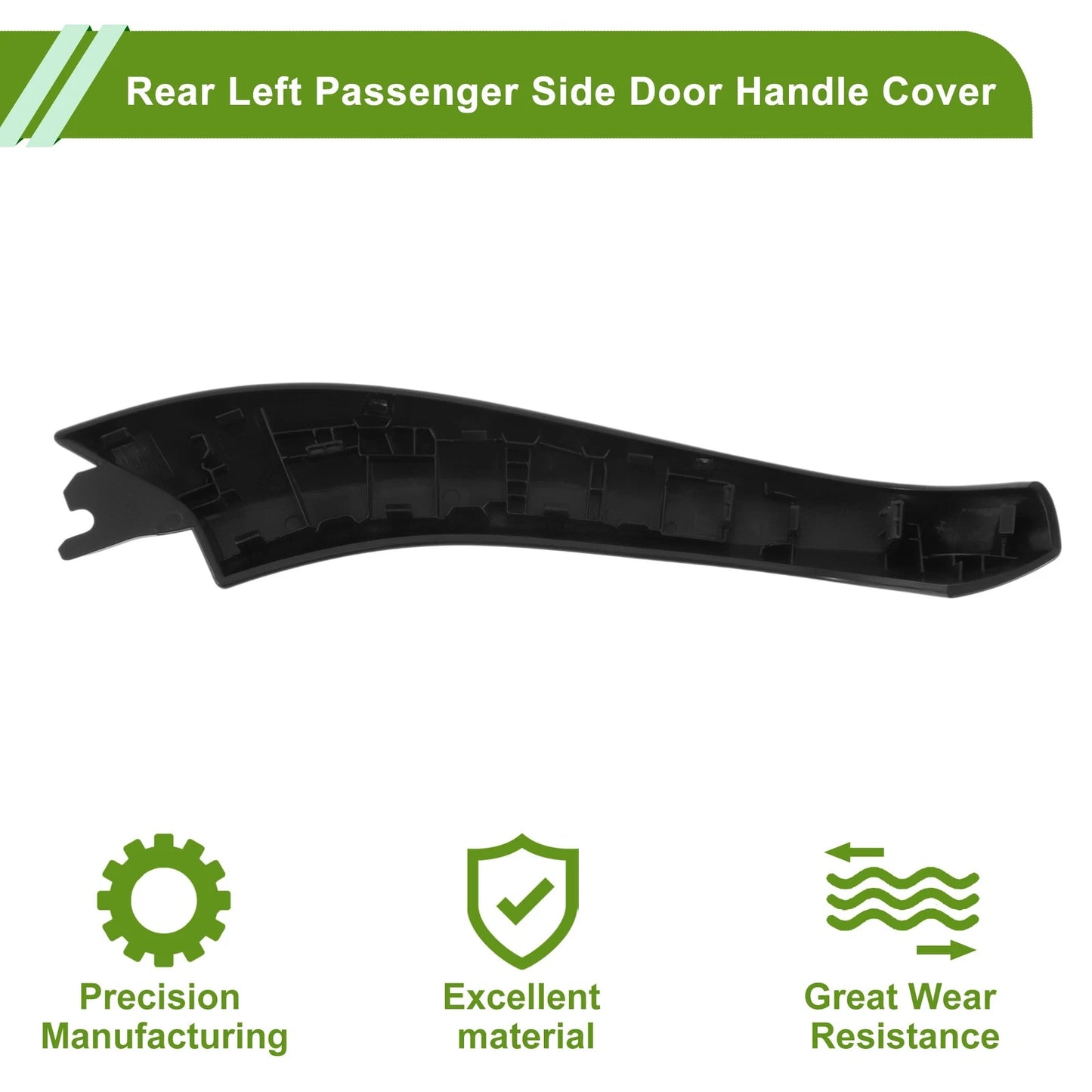 Door Panel Handle Pull Trim Cover for BMW X3 G01 2018-2021 (2 x Black)