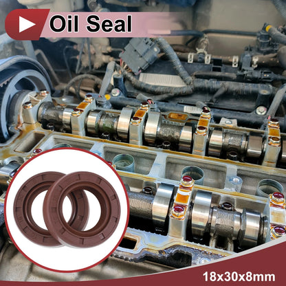 Oil Seal 18x30x8mm 2 Pcs Seal Ring Rotary Shaft Seal FKM Rubber for Make Model