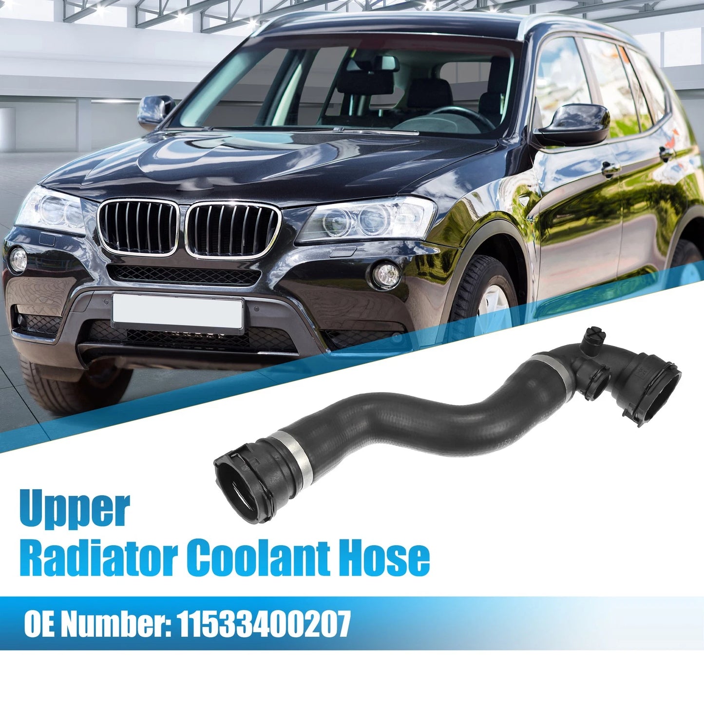 Upper Radiator Coolant Hose Pipe for BMW X3 2.5L L6, 3.0L (2004-2010)