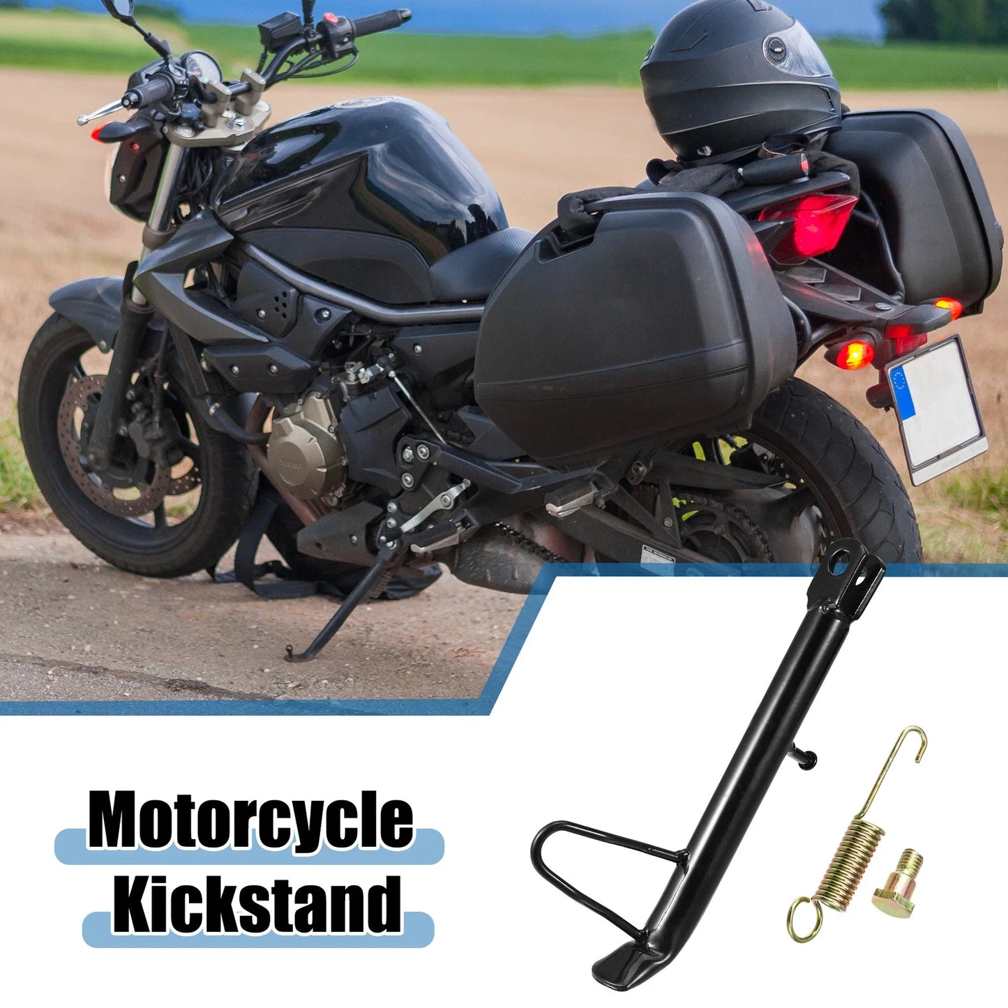 Kickstand 1 Set 9.45" Nonslip Side Stand Parking Foot for Motorcycle