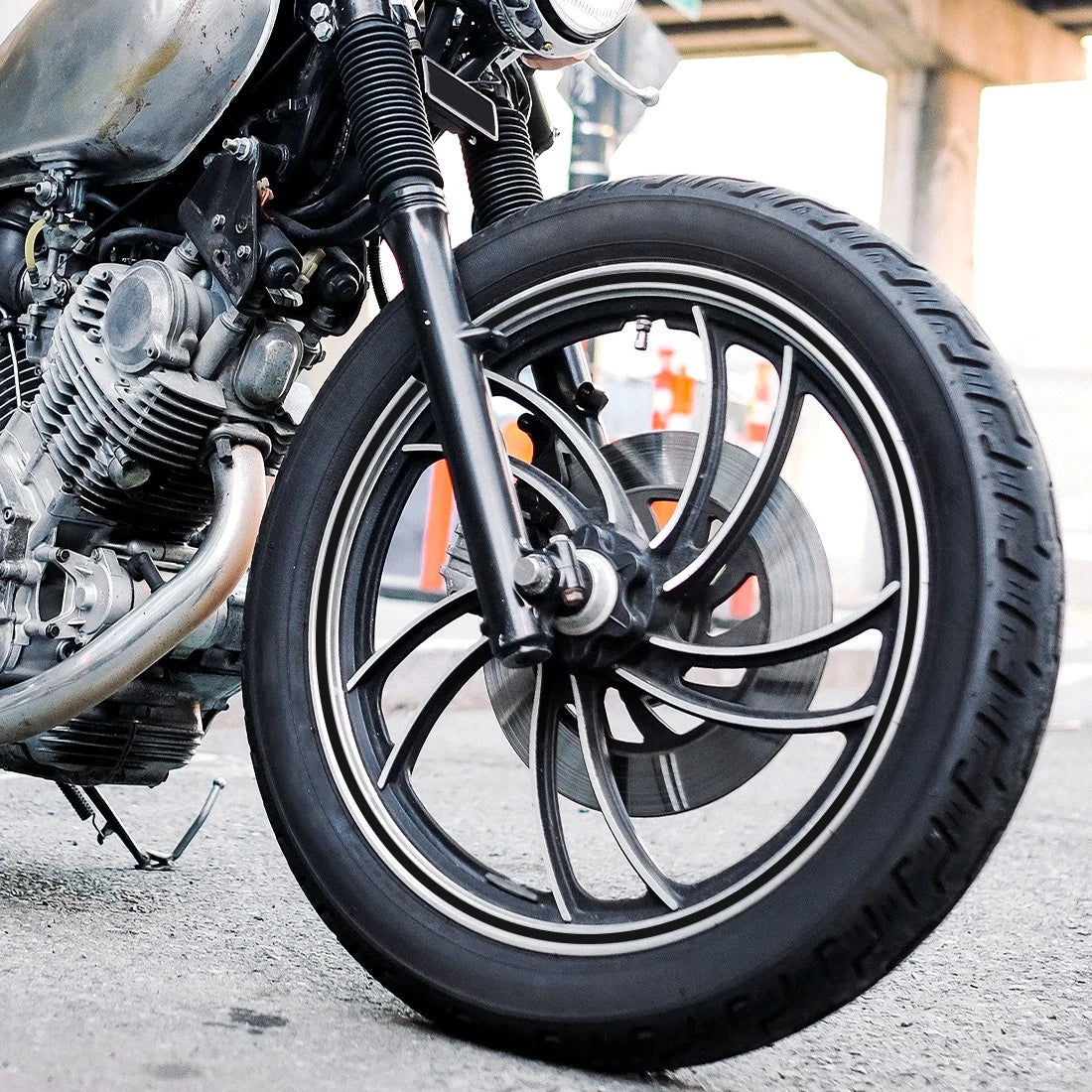 16pcs 18'' Rim Wheel Rim Sticker Tape Strip Accessory for Motorcycle Car