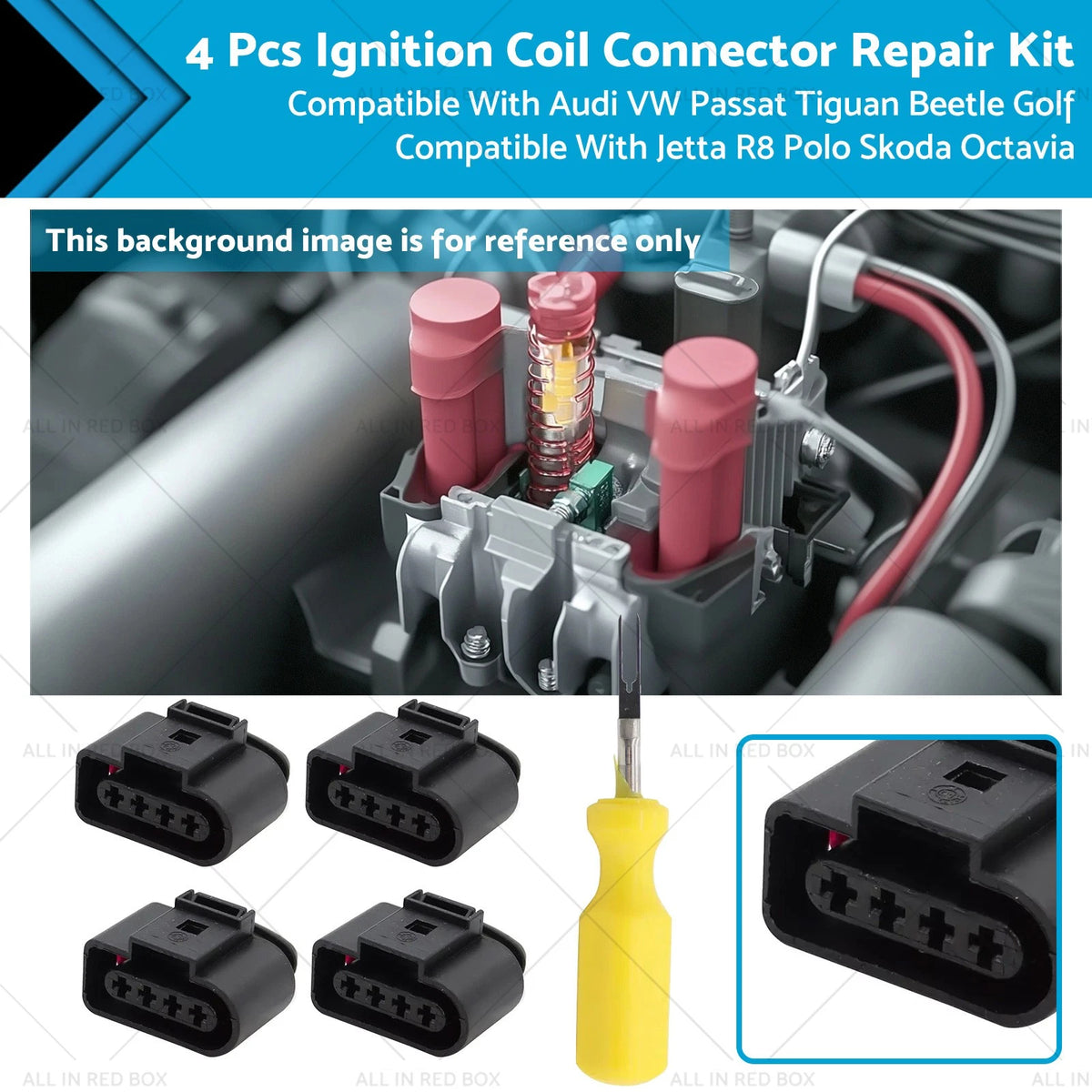 Ignition Coil Connector Repair Kit for VW Passat, Audi, Skoda (1997-2005)