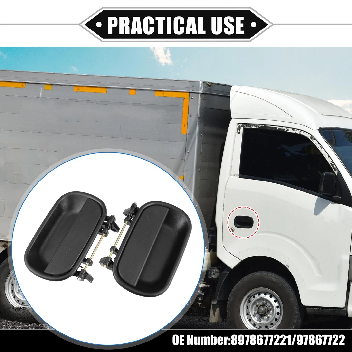 Pair Exterior Door Handles for ISUZU NPR HPR-HD