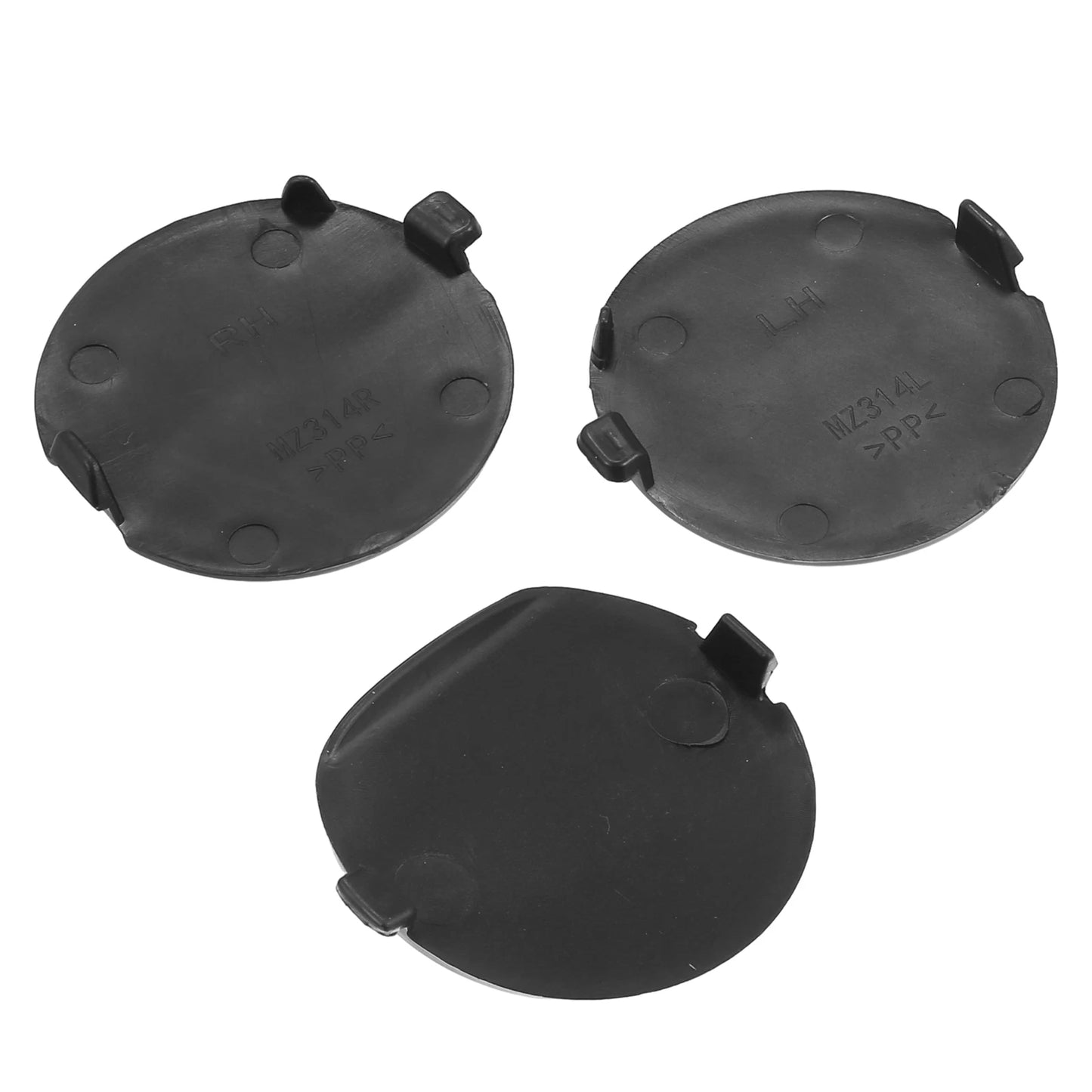 3 x Car Front Rear Bumper Tow Eye Hook Cover Caps for Mazda 3 (2014-2016)