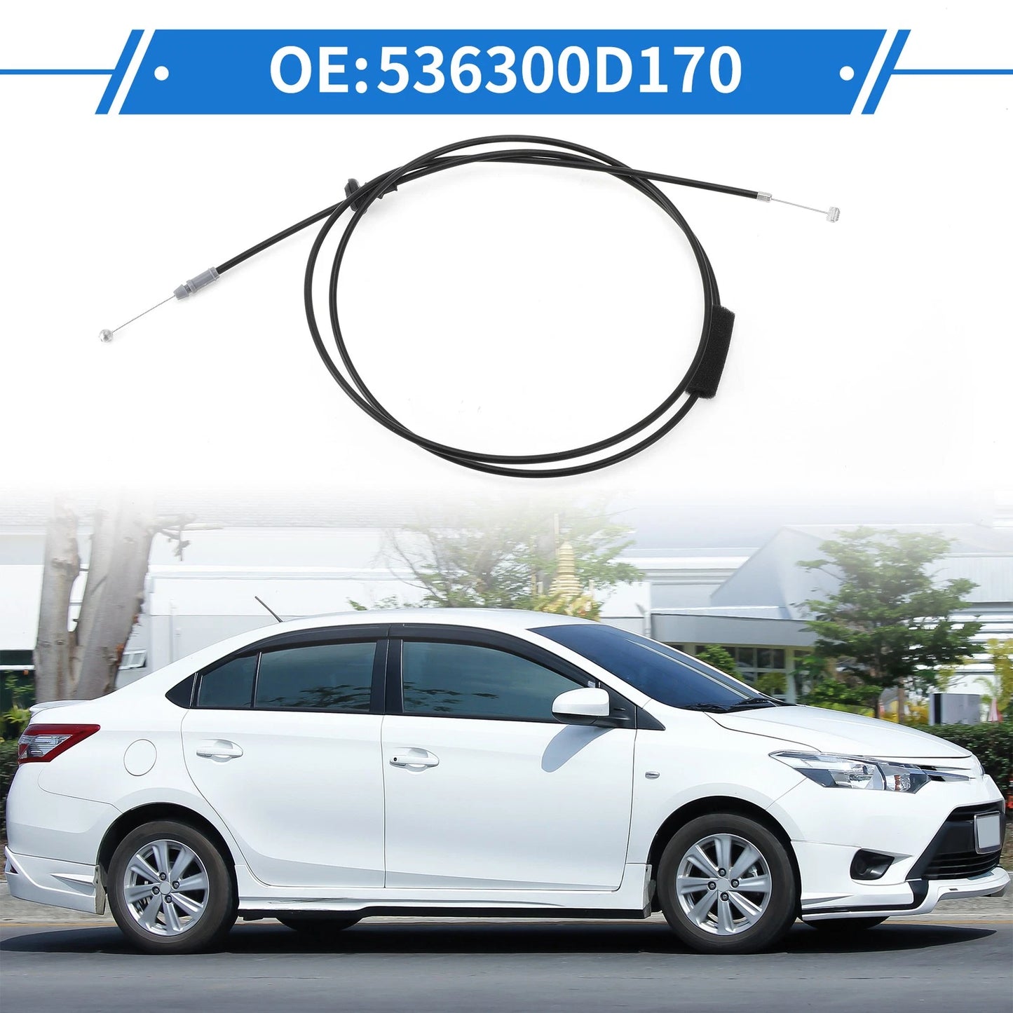 Hood Release Cable Hood Latch Cable for Toyota Vios (2014–2017)