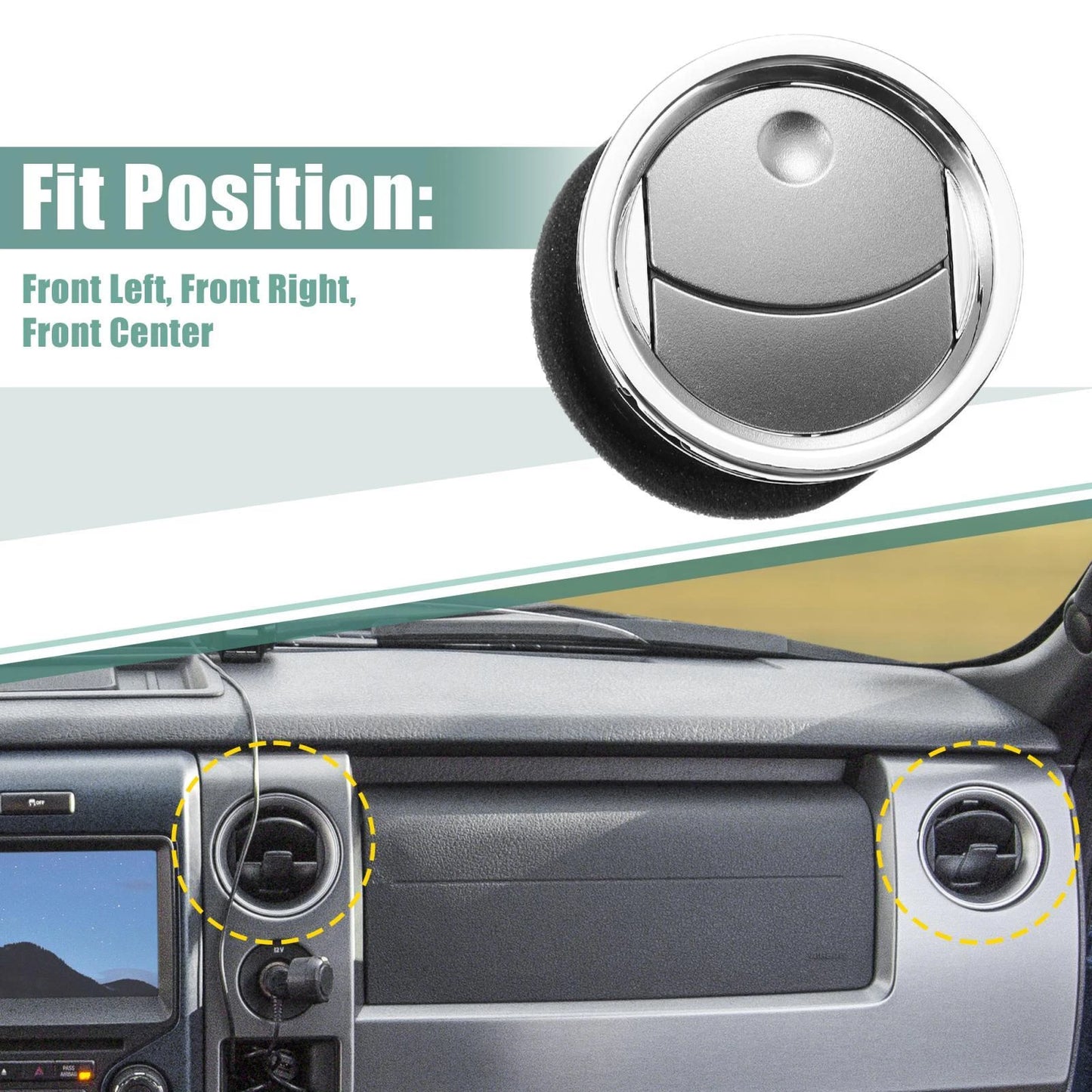 2 x Front Dashboard AC Heater Air Vents for Ford F-150 (2004-2008)
