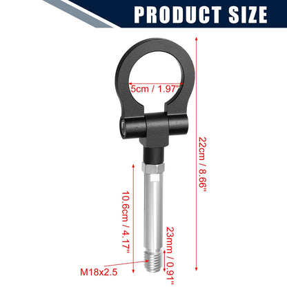 Black Round Bumper Trailer Ring Eye Towing for Honda Fit (2009-2013)