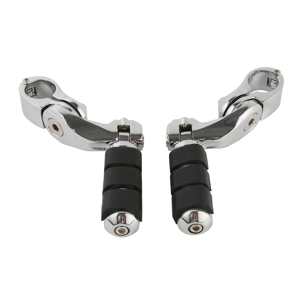 1 1/4" Highway Bar Short Angled Footpegs for Harley Electra Street Glide (2007-2023)