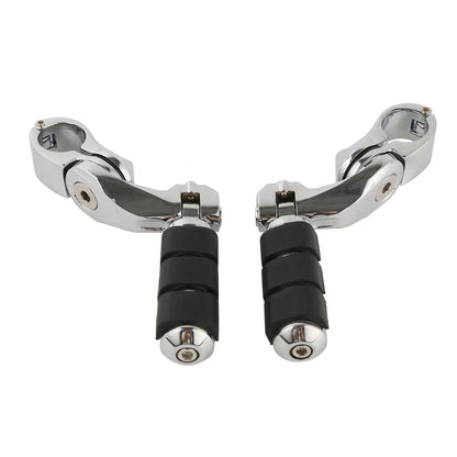 1 1/4" Highway Bar Short Angled Footpegs for Harley Electra Street Glide (2007-2023)