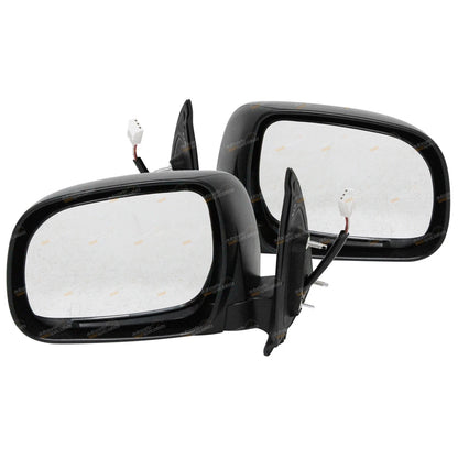 LH+RH / Black Electric Side Door Mirror for Toyota Hilux (2005–2010)