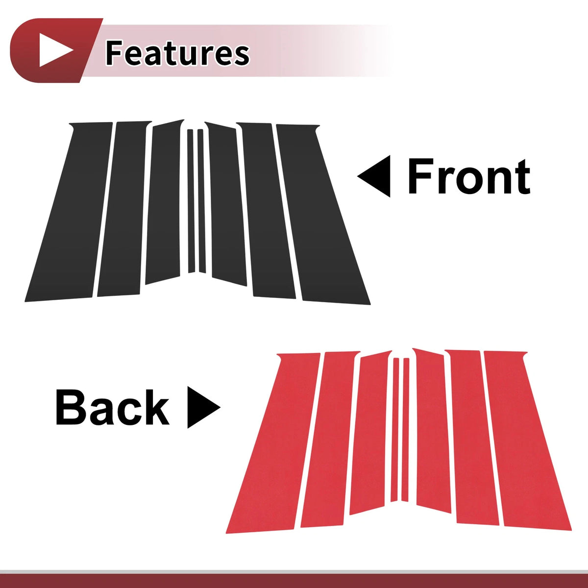 Door Pillar Window Trim for Nissan Terra/Xterra Black Left Right (2000-2015)