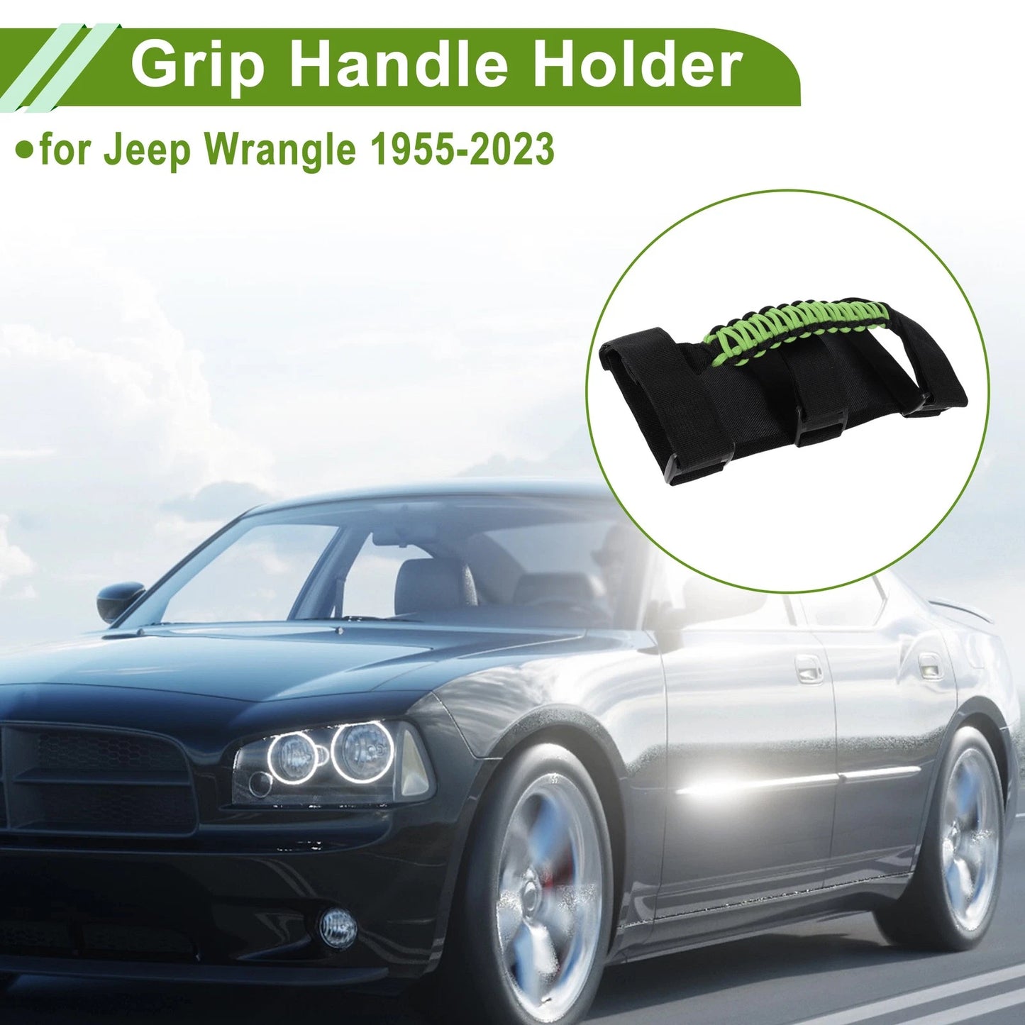 Roll Bar Grab Handles for Jeep Wrangler (1955-2023) Green