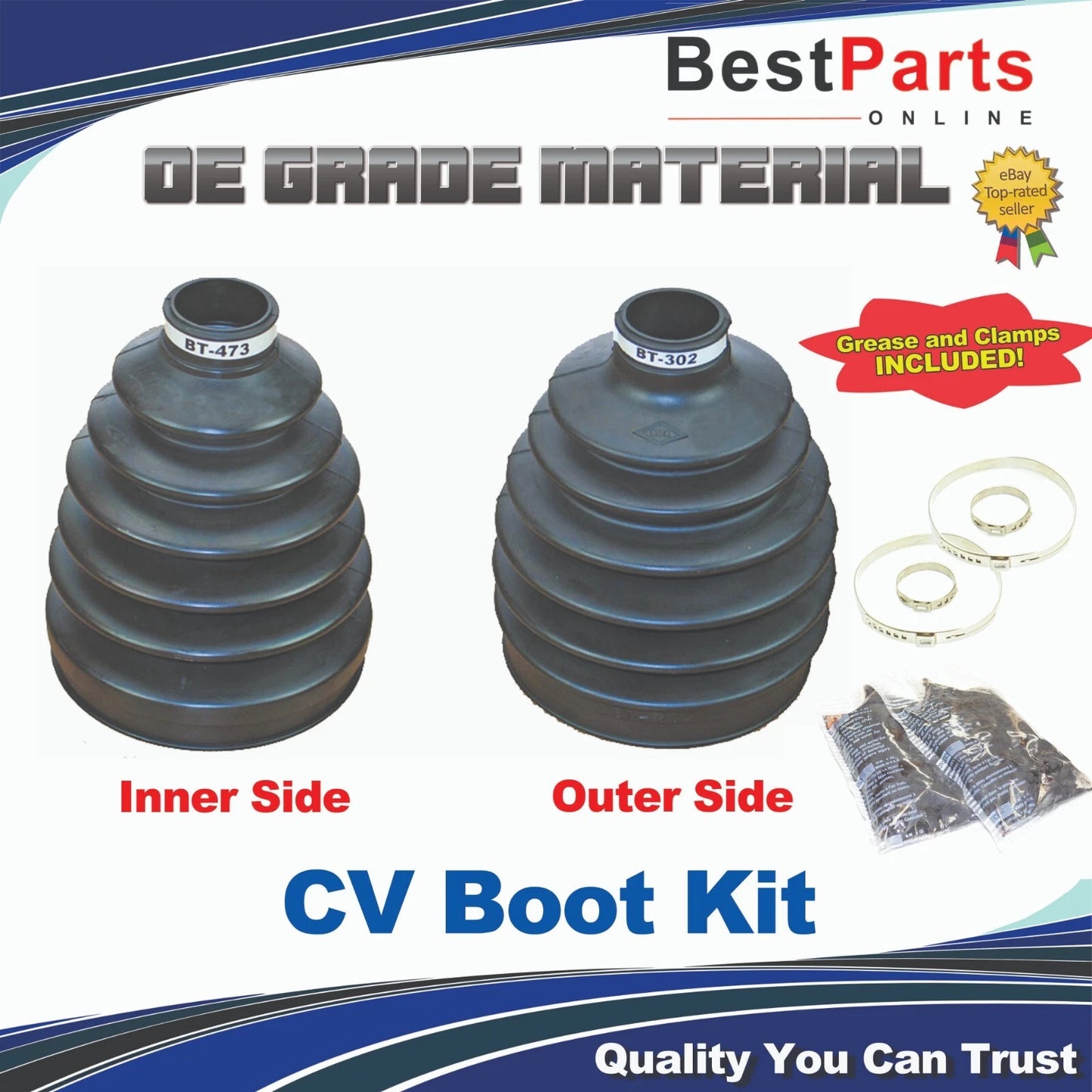 CV Axle Boot Repair Kit 4WD Front for Toyota Sequoia (2008–2022)