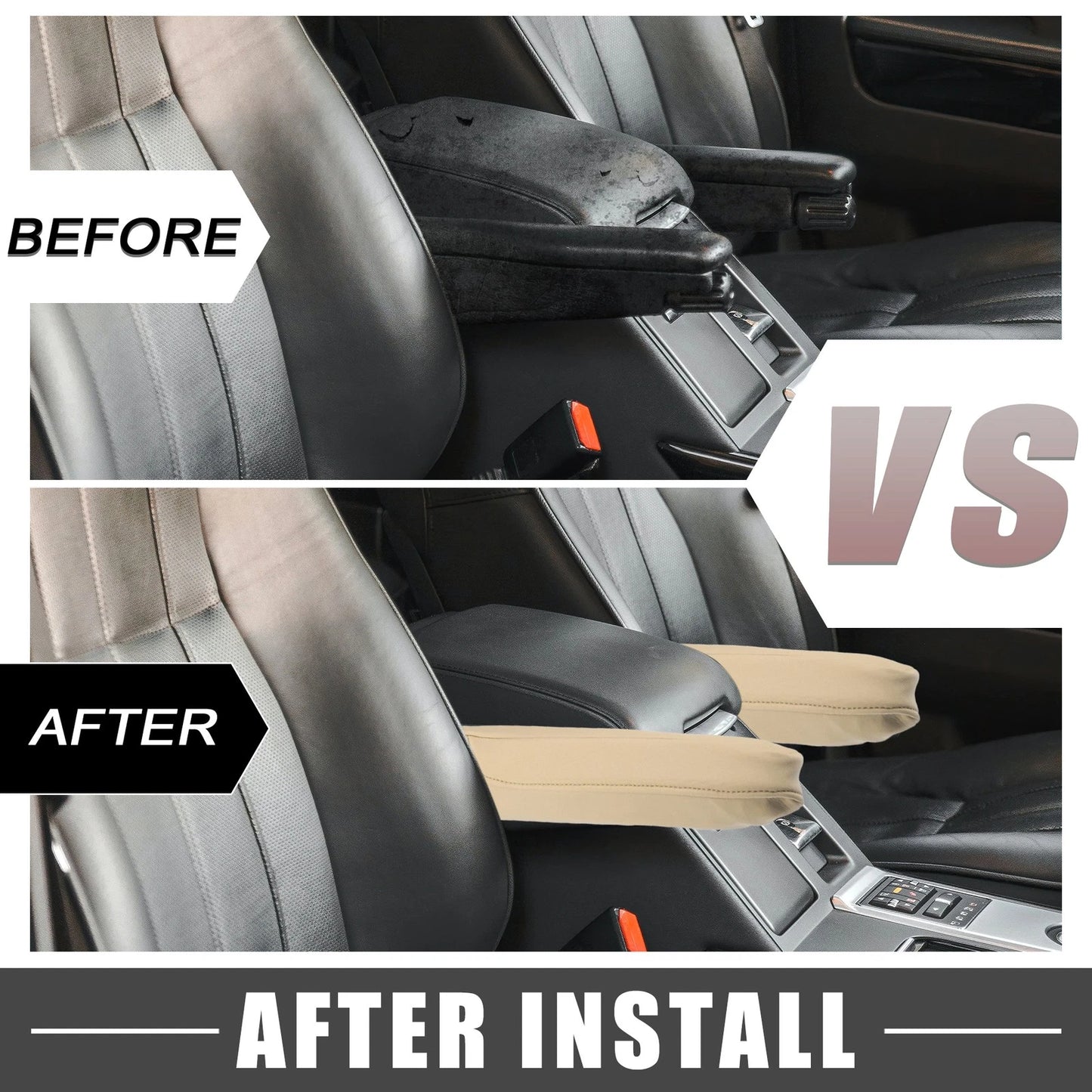 Armrest Covers  Light Brown for Honda Odyssey (2012-2017)