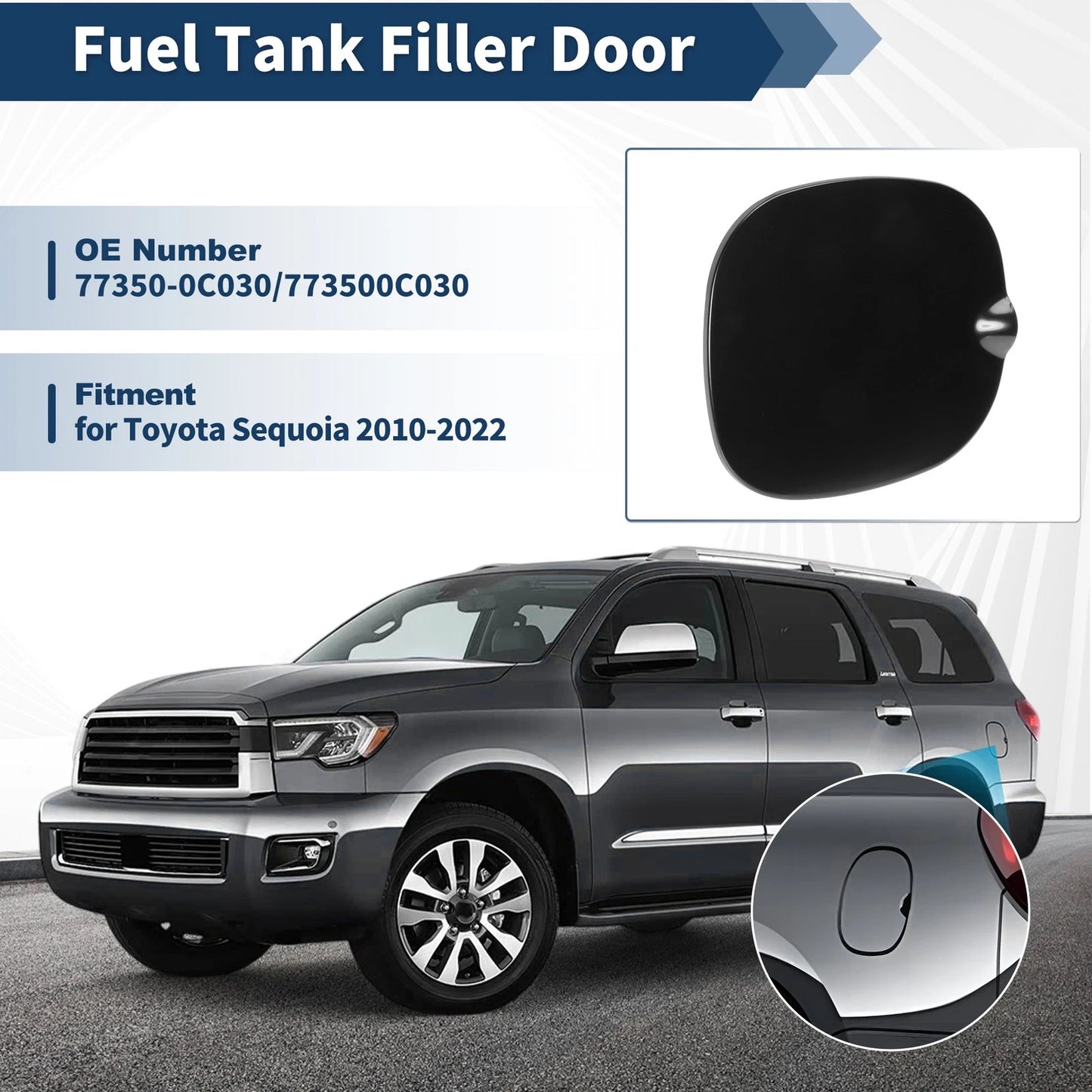 Fuel Tank Door Cover for Toyota Sequoia (2011–2020)