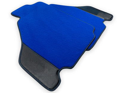 Blue Floor Mats for Ferrari F430 (2004-2009) | AutoWin Brand, Carbon Fiber Leather