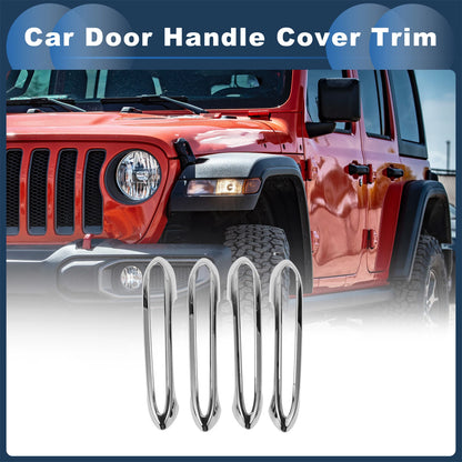 Car Door Handle Cover Trim for BMW 5 Series (2011-2017) - Silver Tone