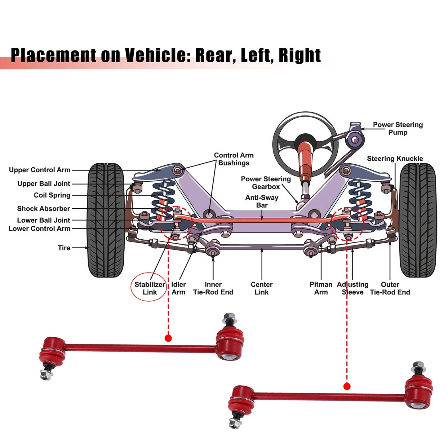 Front Sway Bar Links for Toyota Solara (2000-2003)