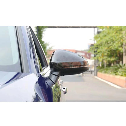 DRY Carbon Side Rearview Mirror Caps for Audi A4 S4 RS4 B9 17-24 w/ Lane Assist