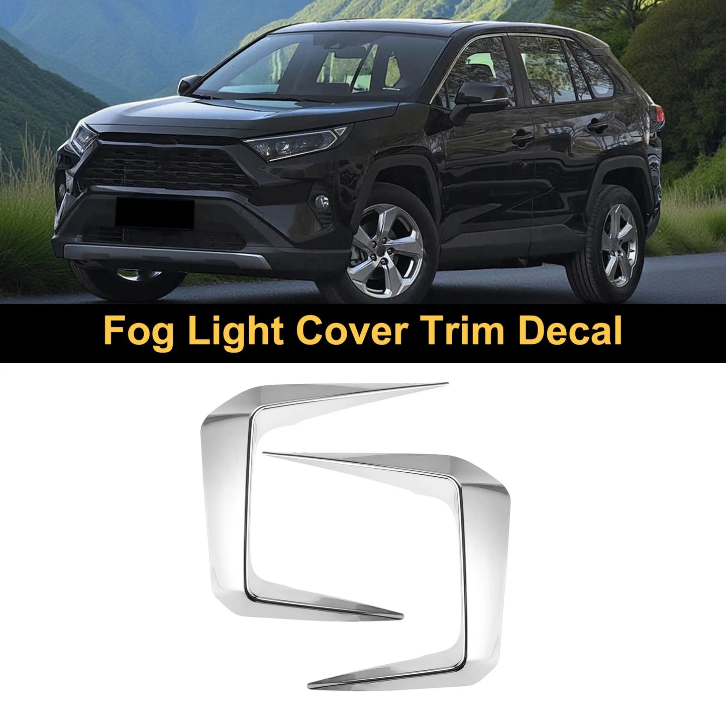 2 x Fog Light Cover Trim for Toyota RAV4 (2019–2025)