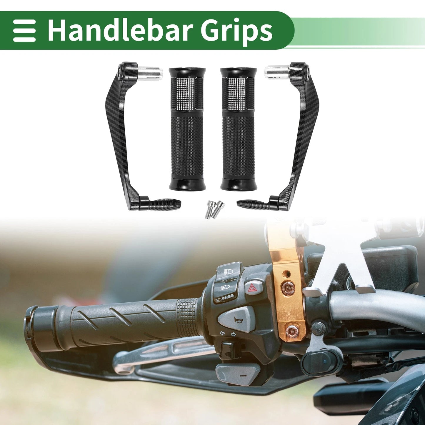 Motorcycle Hand Grips Aluminum Alloy Black for Make Model