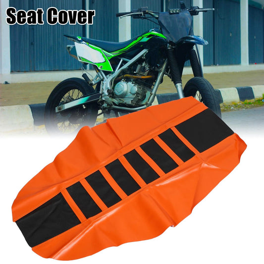 Seat Cover Universal Dirt Bike Anti Slip Cushion Orange Black for Motorcycle