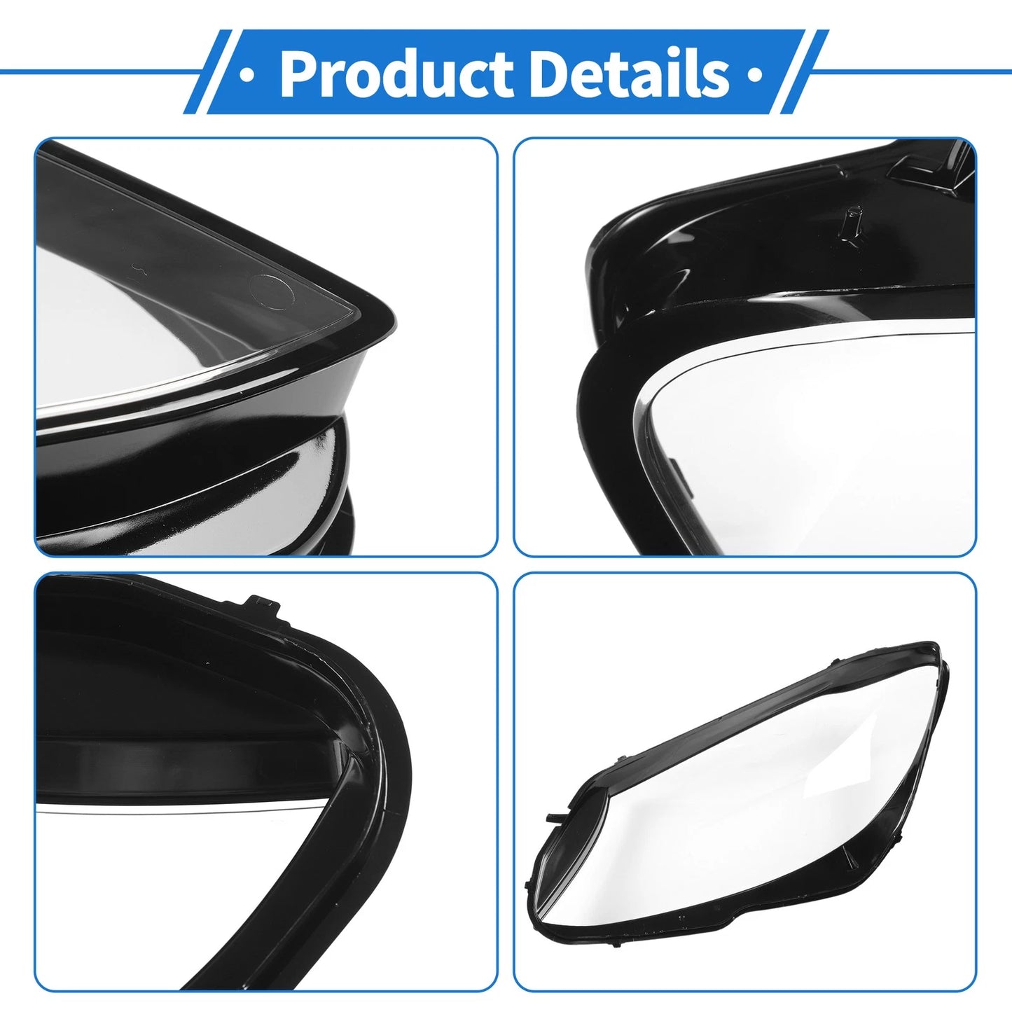 Car Front Right Headlight Lens Cover for Mercedes-Benz C-Class (2018-2020)