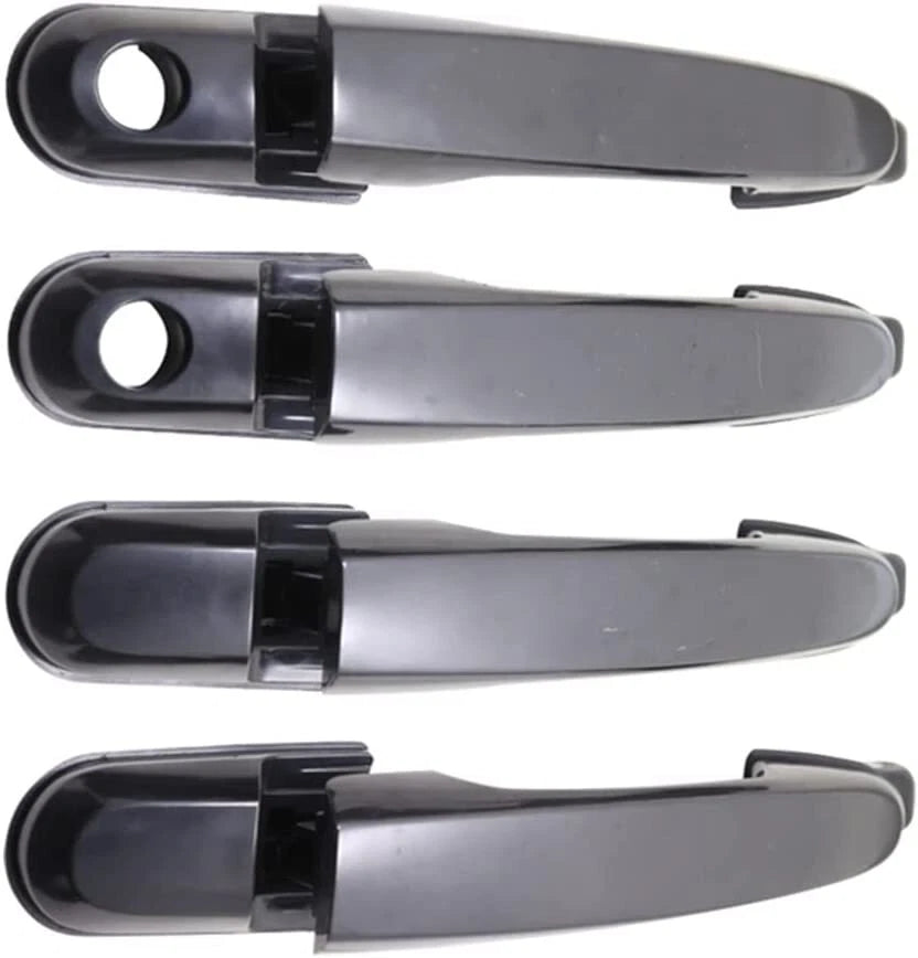 4 x Black Exterior Door Handle Set for Hyundai Tucson (2005-2009)