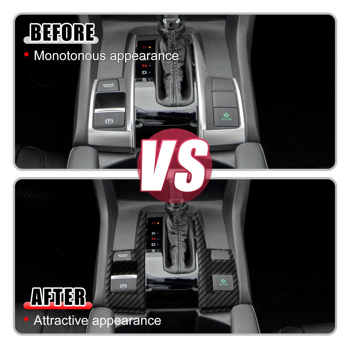 Gear Boot Trim Stickers for Honda Civic (2016-2021)