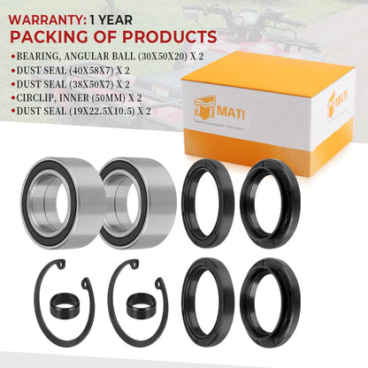 Front Wheel Bearings & Seals for Honda Rancher 420 4x4 TRX420 (2007–2014)